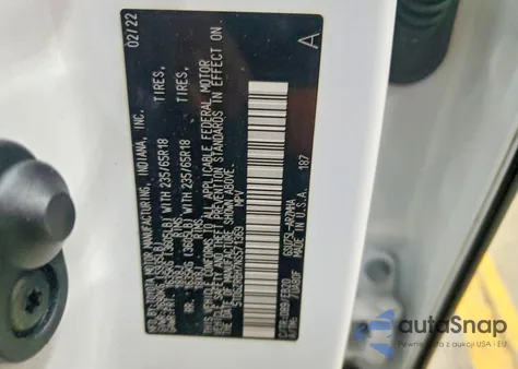 2022 Toyota Highlander Xle z USA, uszkodzony, nr VIN 5TDGZRBH7NS571369